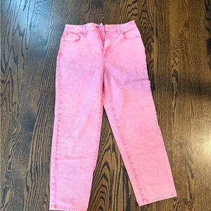 Francesca's Collections Pink Straight-Leg Jeans